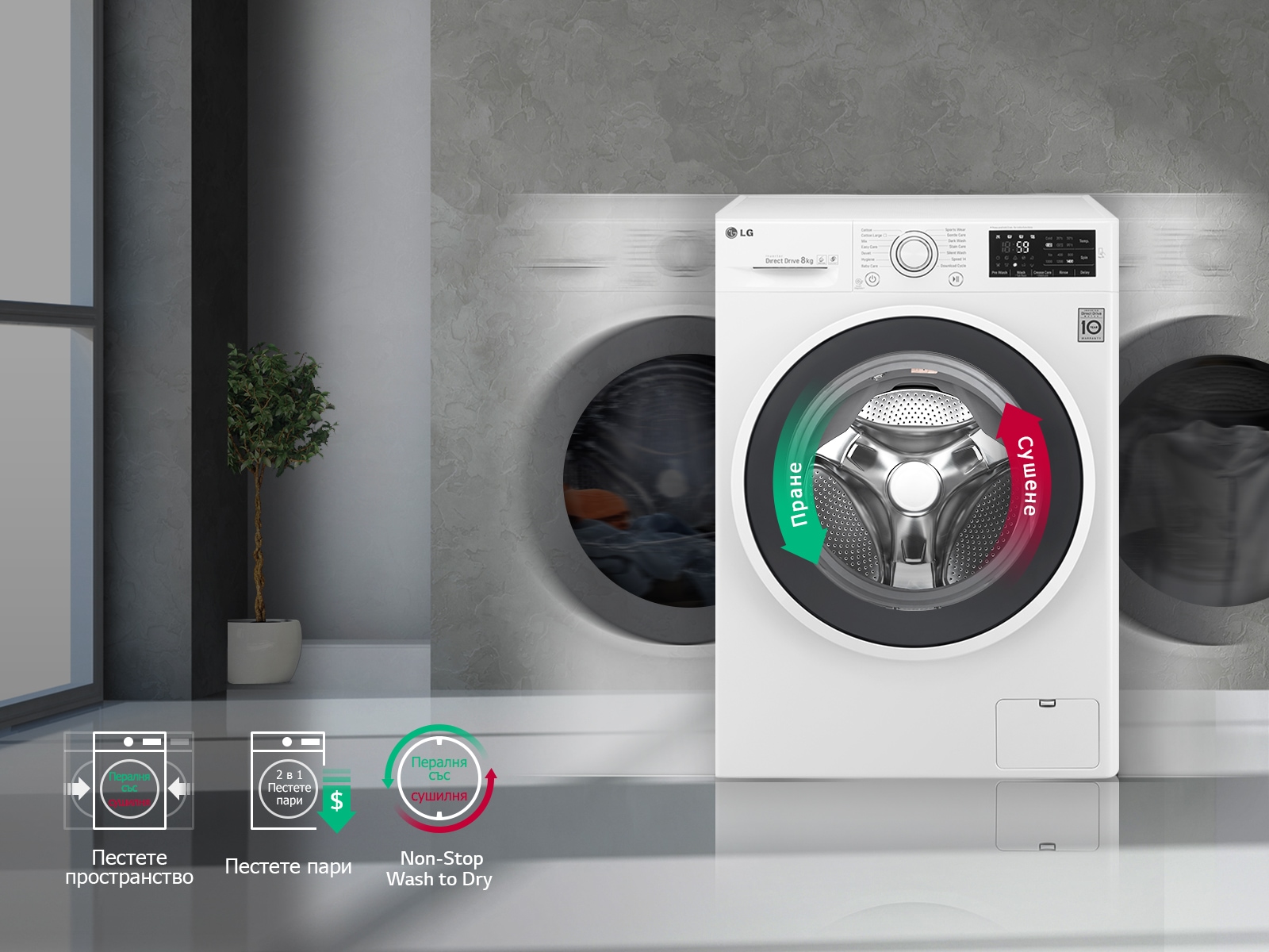 Пералня и сушилня в едно